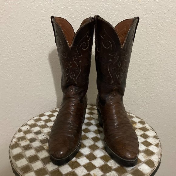 LUCCHESE EXOTIC WEATERN BOOTS 7.5 M